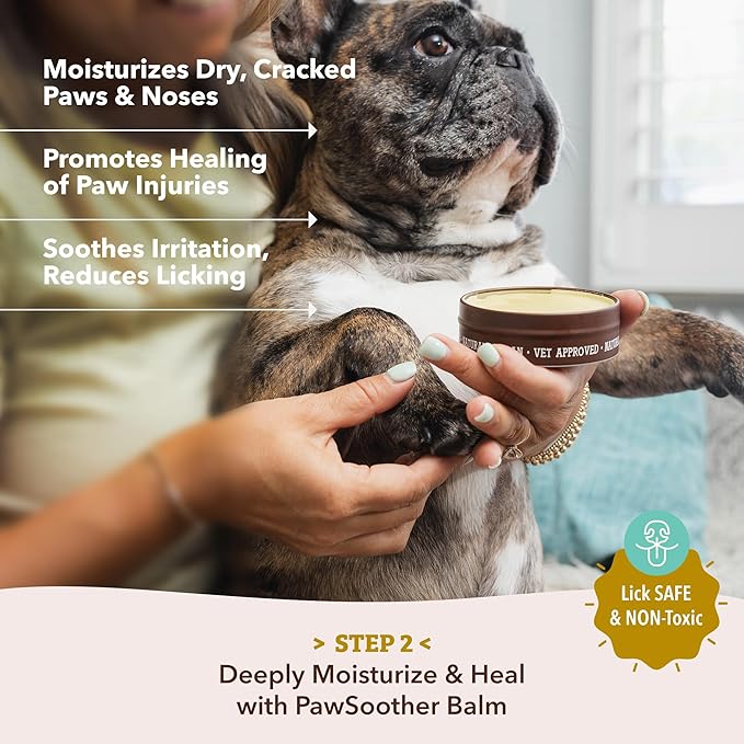 Natural Dog Company PawTection Balm for Dogs, Dog Paw Protector, Moisturizing Dog Paw Balm for Dry, Cracked Pad, Protects Paw from Extreme Weather, Paw Lotion for Allergies & Itching (4 oz Tin)