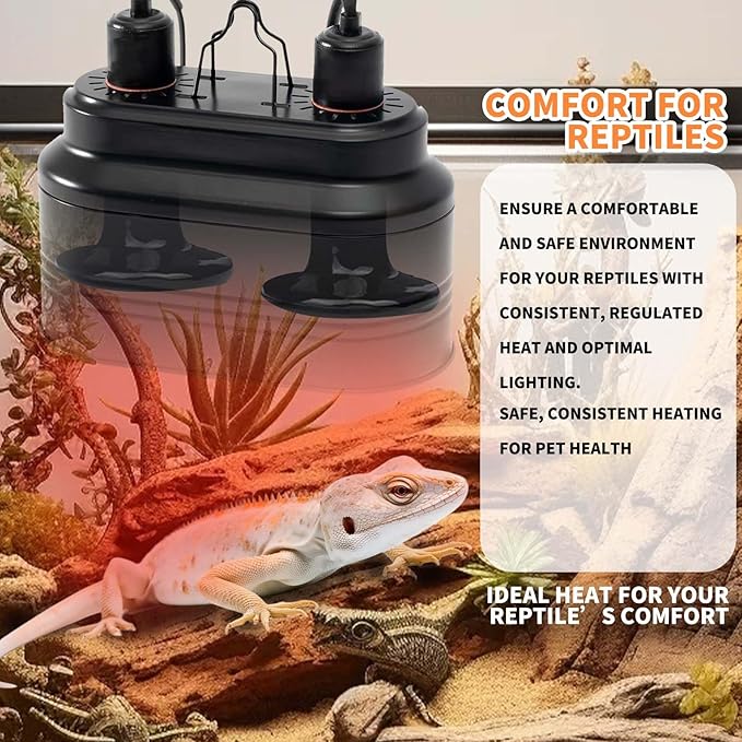 75W Reptile Heat Lamp(2 Packs)-Ceramic Heat Emitter for Reptiles Amphibian Pet Brooders Chicken Incubation, and Terrariums Turtle Lizard Bearded Dragon Snake E26