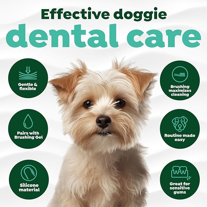 TropiClean Fresh Breath Finger Toothbrushes for Dogs & Puppies | Gentle Soft Toothbrush Alternative for Easy Teeth Cleaning