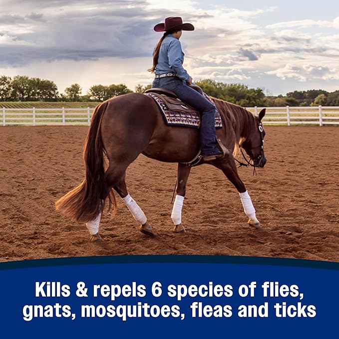 Farnam Repel-X Insecticide & Repellent Water-based Fly Spray for Horses, Dogs and Premises, 32 Ounces