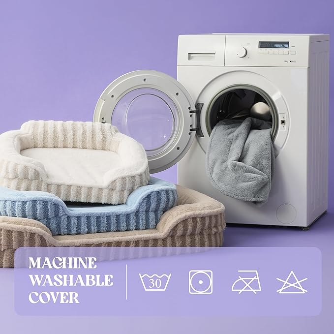 LE SURE Cute XL Dog Beds, Orthopedic Waterproof Dog Bed for Extra Large Dogs, Non-Slip Bottom and Egg-Crate Foam Big Pet Couch Sofa with Washable Removable Cover, Grey