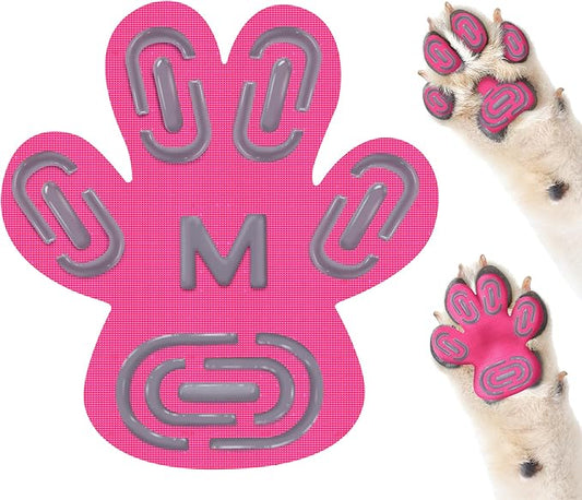 Non-Slip Dog Paw Protector Pads for Senior Dogs, Dog Paw Adhesive Pads on Hardwood Floor,Senior Pets Essentials with Strong Traction,Puppy Grippers,Pink,12 Sets 48 pc M