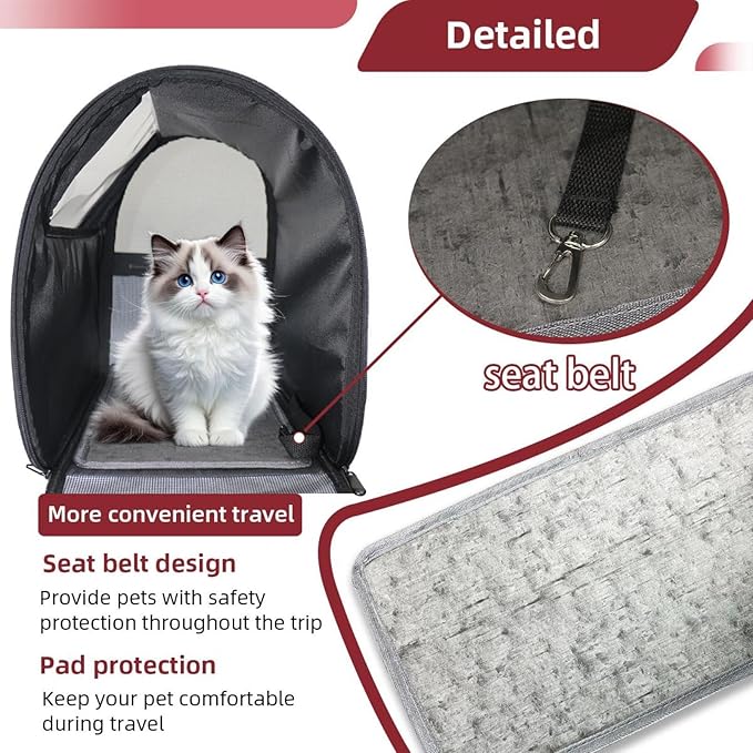 Pumpkin Helloween 16 Cat Backpack Carrier, Breathable Cat Carrier Large Space Bubble Pet Backpack for Kitty Small Dog