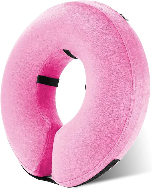 Katoggy Protective Inflatable Recovery Collar, Soft Blow-up Dog Cone Collar, Pet Donut Cone Collar, Comfy Elizabethan Collar After Surgery for Large Dog to Prevent from Biting & Scratching, Medium