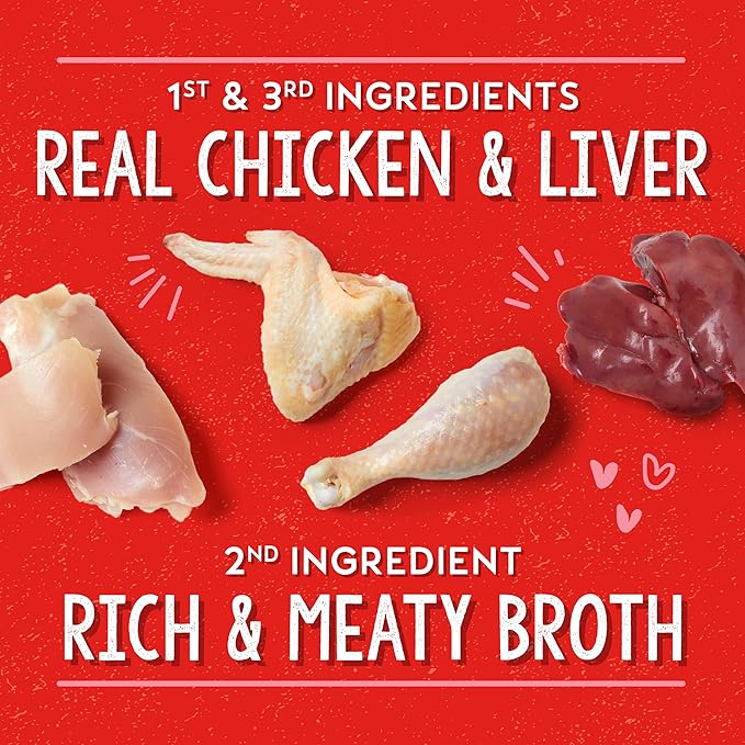 Stella & Chewy's Lil Bites Savory Stews for Small Breeds Chicken & Chicken Liver Dinner in Broth, 2.7 oz. Cups (Pack of 12)
