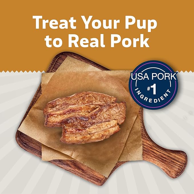 Blue Buffalo Sizzlers Bacon-Style Dog Treats with Real USA Pork, Cheddar Flavor, 15-oz Bag