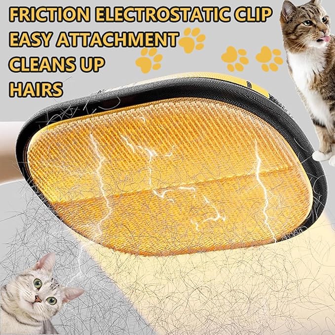 Pet Hair Removal Gloves Brush, Reusable Cat Dog Electrostatic Hair Remover Grooming Glove Tool (1 Pack Black)