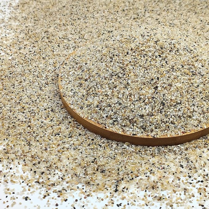 5 lbs Aquarium Sand, 0.6-1.2 mm Aquarium Substrate for Freshwater Fish Tank. Decorative River Rocks Gravel for Fish Tank, Plants Potted, Fire Pits, Candle, Vase and Crafts