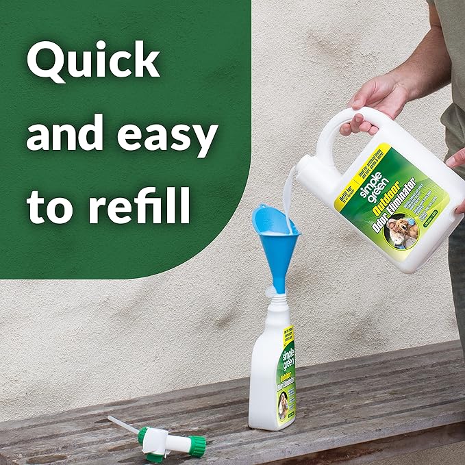 Simple Green Outdoor Odor Eliminator for Pets, Dogs, 1 gallon Refill - Ideal for Artificial Lawns & Patio, Milky White (Pack of 2)