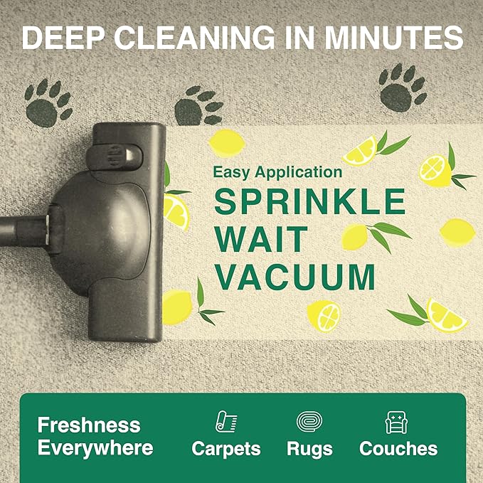 Good Natured Brand | Laundry Bundle | Carpet Freshener Lemon & Eucalyptus 47oz | Pet-Friendly Carpet Deodorizer | Laundry Powder Peppermint 47oz | Hypoallergenic Laundry Powder 94 Loads